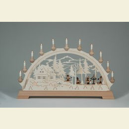 Candle Arch Bird feeding  -  65 x 40cm / 26 x 16 inches