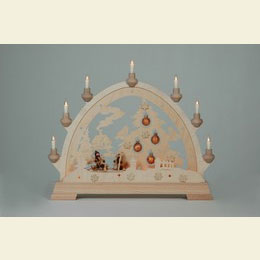 Schwibbogen Tannenbaum mit Kugeln - 40 x 43cm