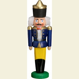 Nussknacker K�nig blau  -  9cm