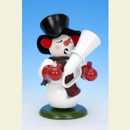 R�ucherm�nnchen Schneemann mit Tuba  -  23cm