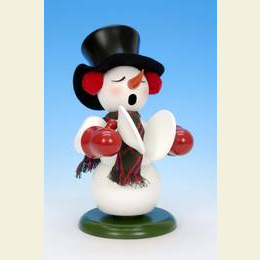 R�ucherm�nnchen Schneemann mit Becken  -  23cm