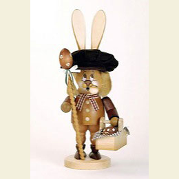 Smoker Gnome - Bunny with egg basket - 36cm / 14 inches