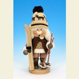 R�ucherm�nnchen Wichtel Skifahrer  -  31cm