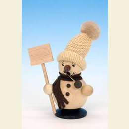 R�ucherm�nnchen Schneebub mit Schneeschippe natur  -  12cm