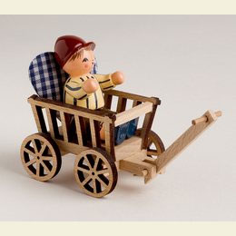 Junge mit Handwagen  -  5cm