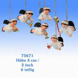 Schwebende Engel  -  6 - teilig  -  4cm