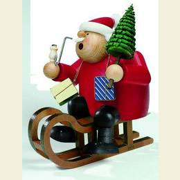 R�ucherm�nnchen Weihnachtsmann mit Schlitten  -  18cm