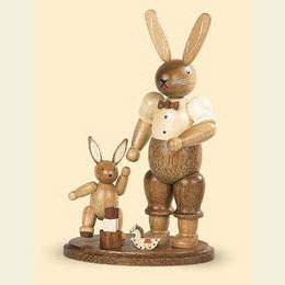 Hasenvater mit Kind  -  11cm