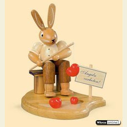 Hase Angler am Teich  -  11cm
