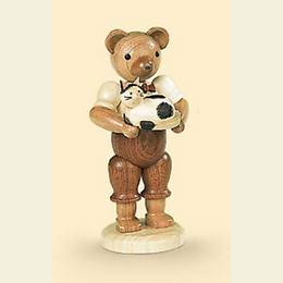 Bear with cat - 10cm / 4 inch