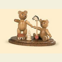 Zwei spielende B�renkinder  -  4cm