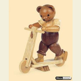 Bear with Scooter - 10cm / 4 inch