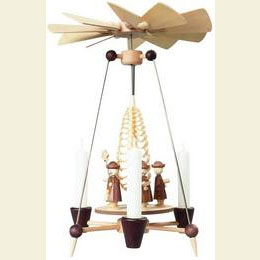 1 - tier pyramid with Carolers  -  26cm / 10 inch