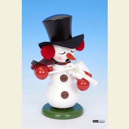 R�ucherm�nnchen Schneemann mit Geige  -  23cm
