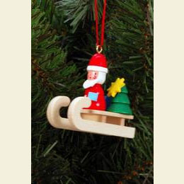 Santa on sleigh - 4,7 / 4,3cm - 12 pcs. / 2 x 1 inch