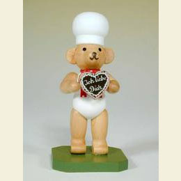 B�ckerb�r mit Lebkuchenherz  -  8,0cm