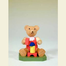 Spielzeugb�r mit Bausteine  -  6,0cm