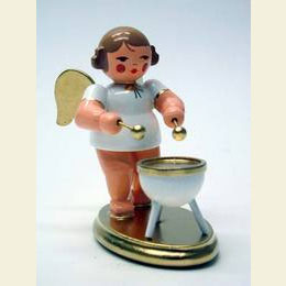 Engel wei�/gold mit Kesselpauke  -  6,0cm