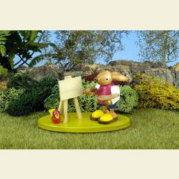Hase an Staffelei  -  7,5cm