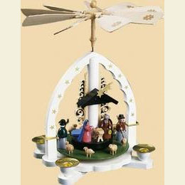 1 -  st�ckige Pyramide Christi Geburt  -  wei�  -  27cm