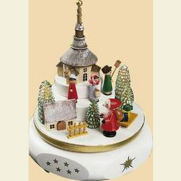 Spieldose Seiffener Christmette  -  17cm