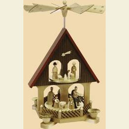 2 - stöckiges Pyramidenhaus Christi Geburt - 36cm