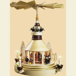 2 - stöckige Pyramide Seiffener Kirche - 53cm
