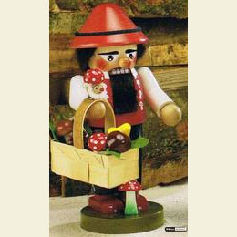 Nussknacker Pilzsammler  -  30cm