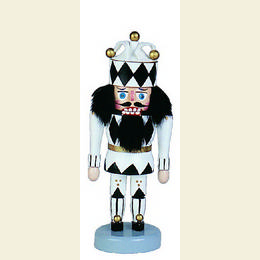 Nutcracker Jester  -  white  -  26cm / 10 inches