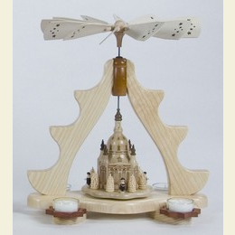 1 - tier pyramid  -  for tealights  -  Frauenkirche Dresden  -  36cm / 14 inch