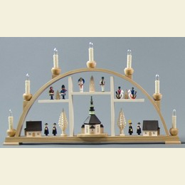 Candle Arch - Motives from Seiffen - 63 x 37cm / 25 x 15 inch