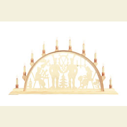 Candle Arch  -  Miner with coat of arms  -  78cm x 42cm / 31 x 17 inches