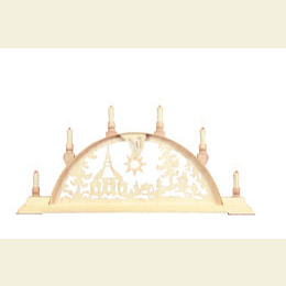 Candle Arch  -  Seiffen Church with Light  -  63cm x 32cm / 25 x 13 inches