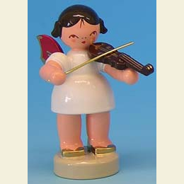 Engel mit Violine  -  Rote Fl�gel  -  stehend  -  6cm