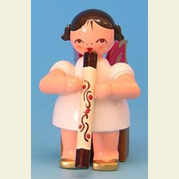 Engel mit Didgeridoo  -  Rote Fl�gel  -  sitzend  -  5cm