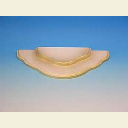 Grundwolke 2 - stufig f�r Stecksystem  -  wei�/gold  -  32,5x16x2,4cm
