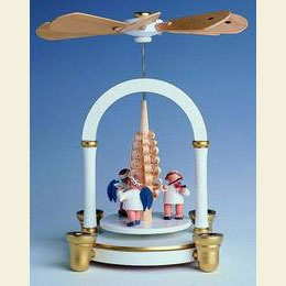 1 - tier Pyramid - Angel music white - 21cm / 8 inch
