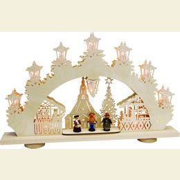 3D - Light - Arch  -  Old town Christmas fair  -  47 x 31 x 6cm